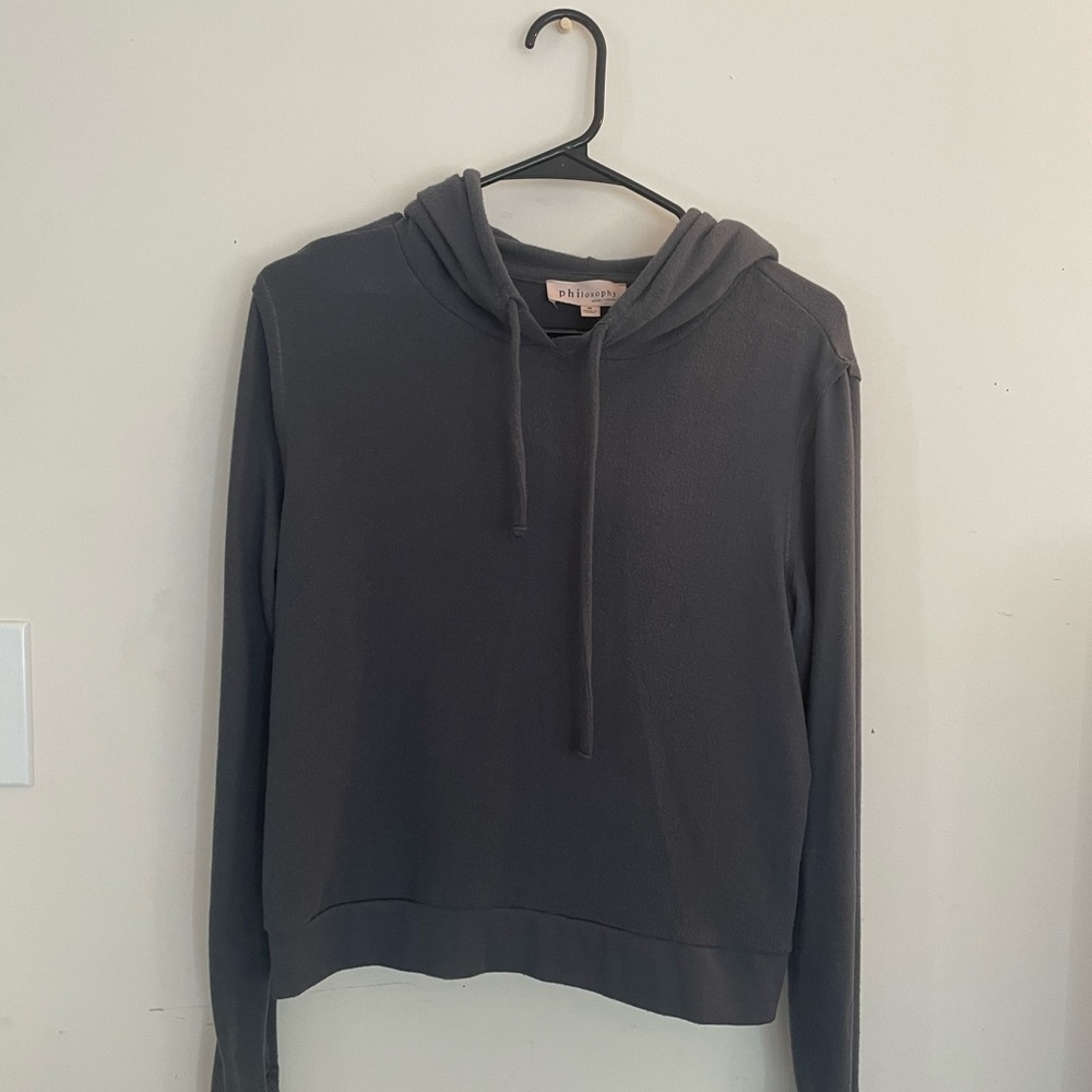 Medium philosophy sweater with hood :)